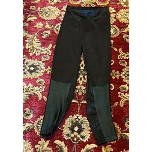 Kensie Black Faux Vegan Leather Leggings Size Small